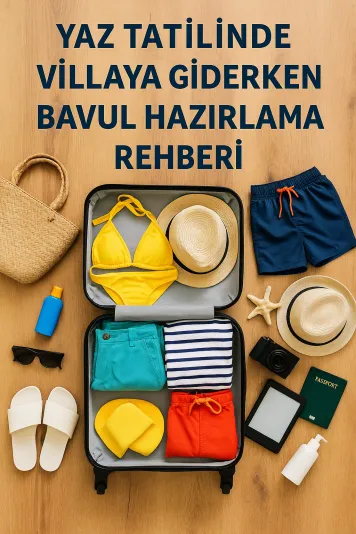 Yaz Tatilinde Villaya Giderken Bavul Hazırlama Rehberi 2025